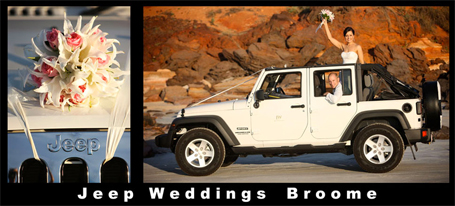 Jeep Weddings Broome, Kimberley Weddings