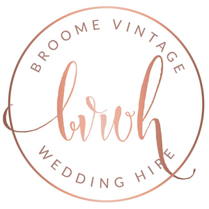 Broome Vintage Wedding Hire, Kimberley Weddings, Western Australia