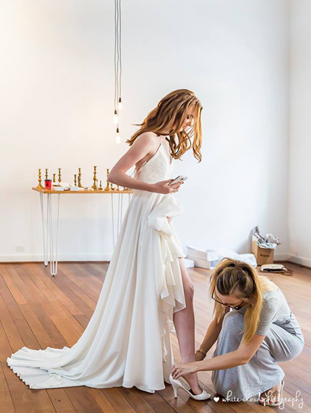 Through The White Door wedding gowns, by appointment, fittings welcome.